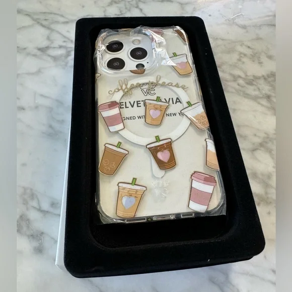 NIB iPhone 15 Pro Velvet Caviar Coffee First Clear Case - Picture 2 of 3